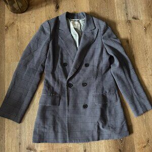 Wilfred Gray & White Margaux Plaid Blazer Size 4